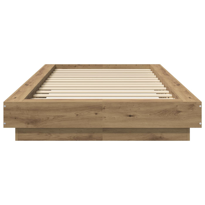 Cadru de pat la sol Stejar artizanal 80 x 210 cm Lemn prelucrat WALTI