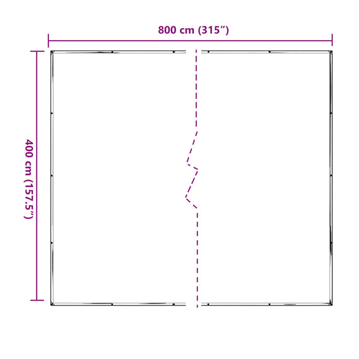 Împătură cu ochiuri Transparent 4 x 8 m Polietilenă - WALTI WALTI