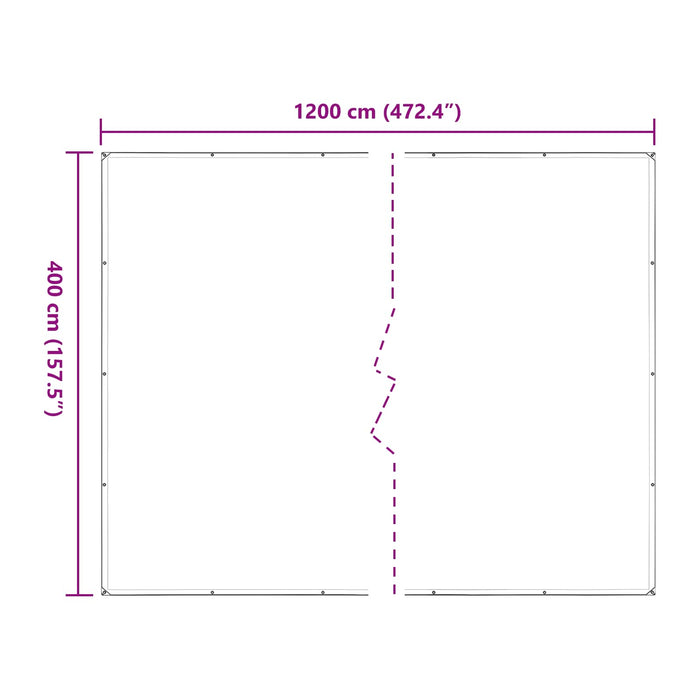 Împătură cu ochiuri Transparent 4 x 12 m Polietilenă - WALTI WALTI