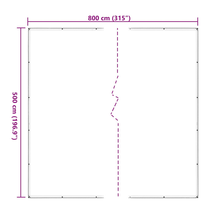 Împătură cu ochiuri Transparent 5 x 8 m Polietilenă - WALTI WALTI