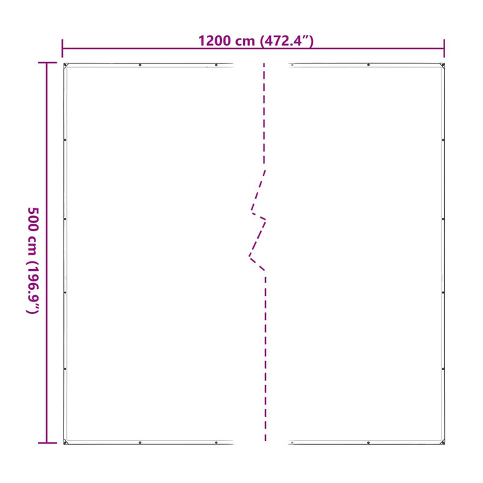 Împătură cu ochiuri Transparent 5 x 12 m Polietilenă - WALTI WALTI