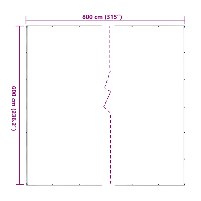 Împătură cu ochiuri Transparent 6 x 8 m Polietilenă - WALTI WALTI
