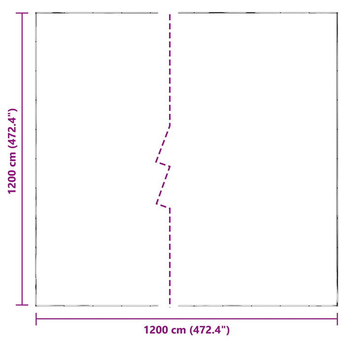 Împătură cu ochiuri Transparent 12 x 12 m Polietilenă - WALTI WALTI