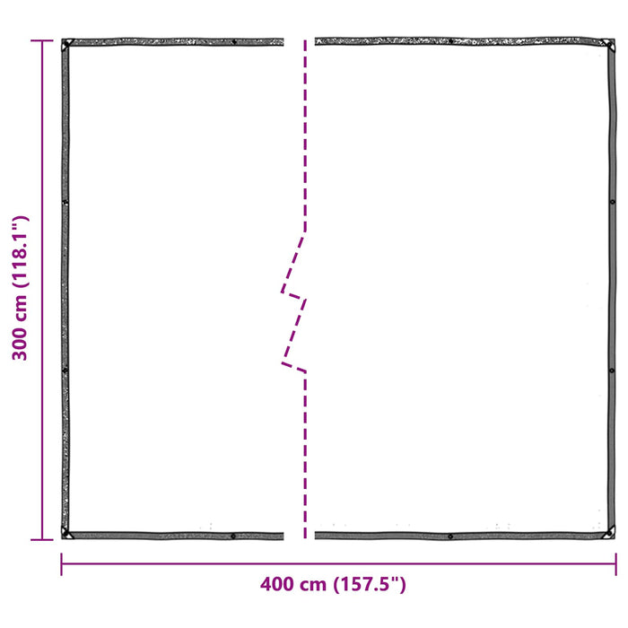 Împătură cu ochiuri Transparent 3 x 4 m Polietilenă - WALTI WALTI