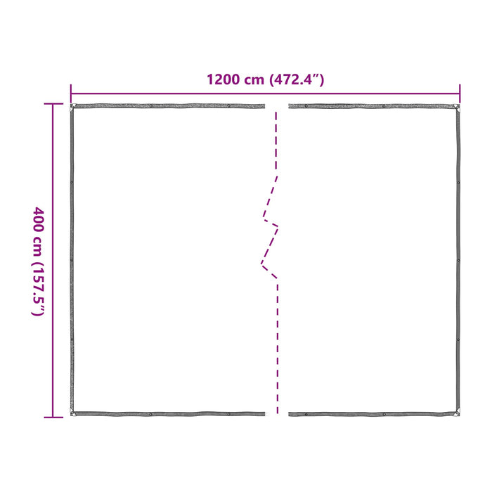 Împătură cu ochiuri Transparent 4 x 12 m Polietilenă - WALTI WALTI