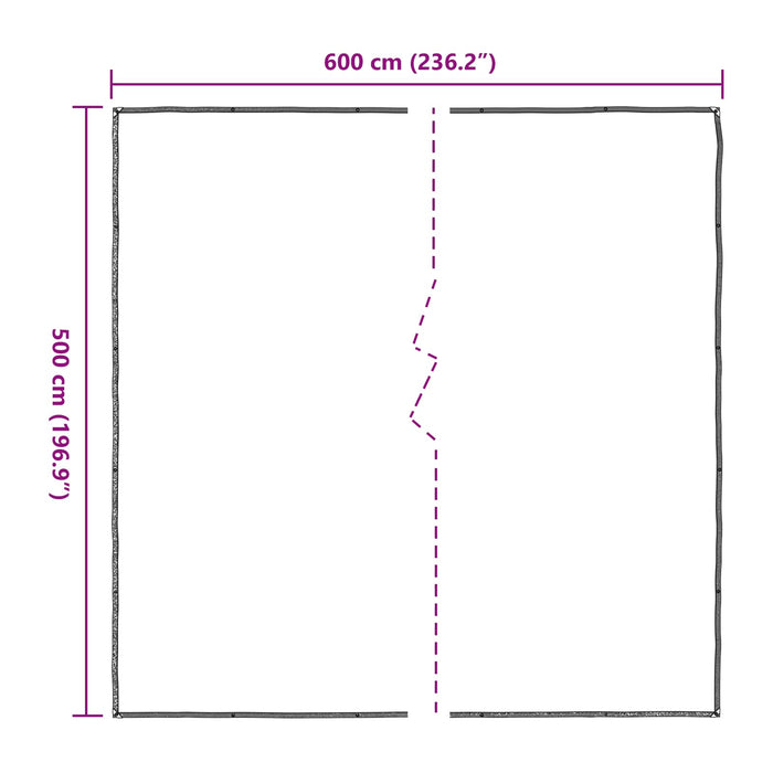 Împătură cu ochiuri Transparent 5 x 6 m Polietilenă - WALTI WALTI