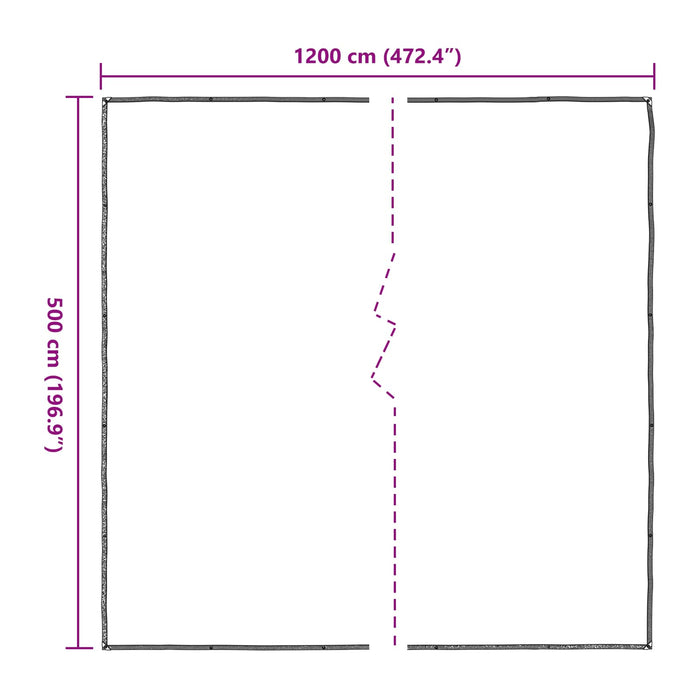 Împătură cu ochiuri Transparent 5 x 12 m Polietilenă - WALTI WALTI