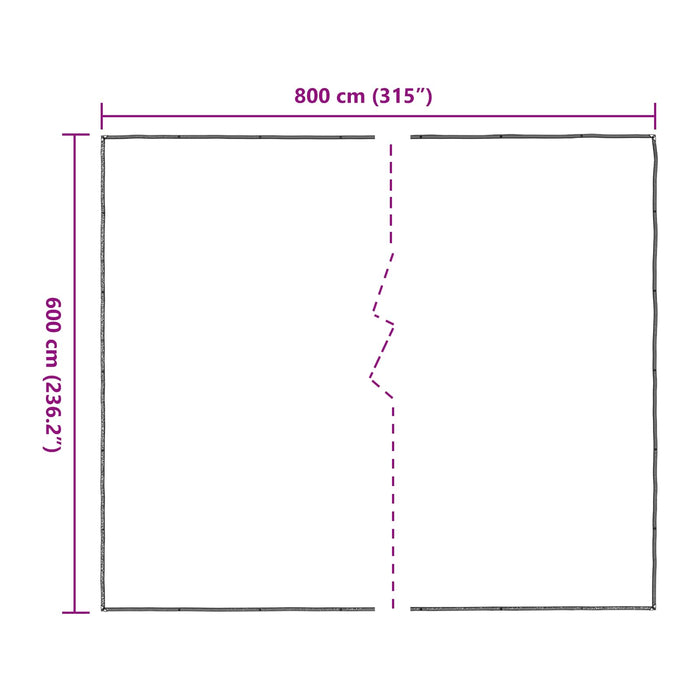 Împătură cu ochiuri Transparent 6 x 8 m Polietilenă - WALTI WALTI