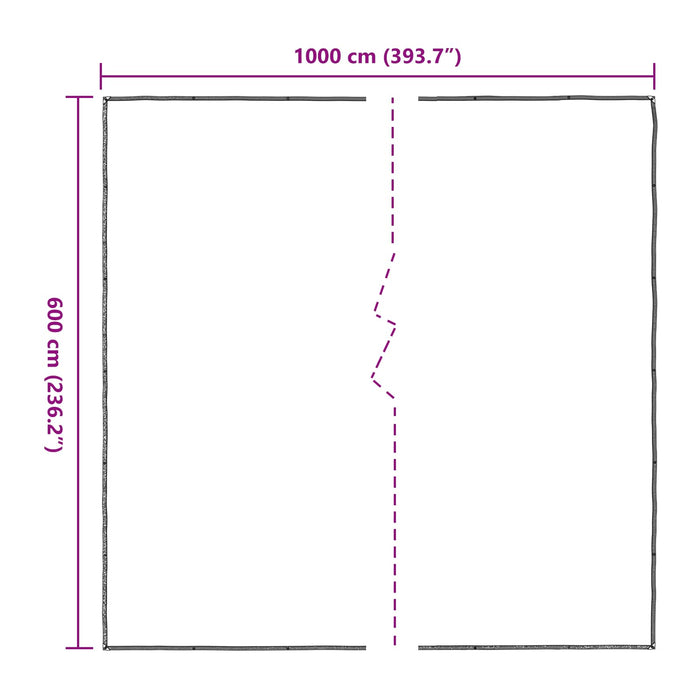 Împătură cu ochiuri Transparent 6 x 10 m Polietilenă - WALTI WALTI