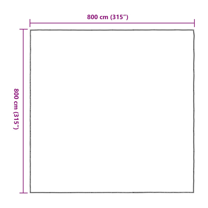 Împătură cu ochiuri Transparent 8 x 8 m Polietilenă - WALTI WALTI