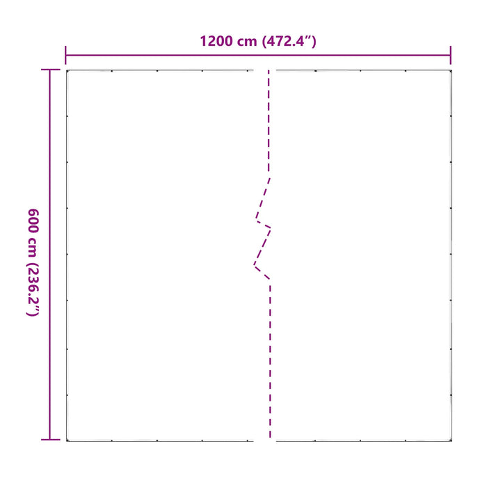 Împătură cu ochiuri Transparent 6 x 12 m Polietilenă - WALTI WALTI