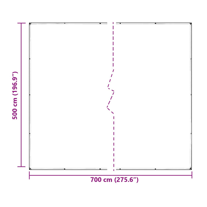 Husă pentru plante Transparent 7 x 5 m PVC WALTI