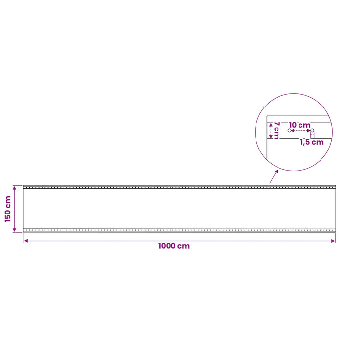 Împătură cu ochiuri 2 buc. Verde 1,5 x 10 m 260 gsm PE WALTI