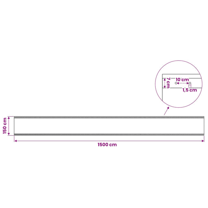 Împătură cu ochiuri 2 buc. Verde 1,5 x 15 m 260 gsm PE WALTI