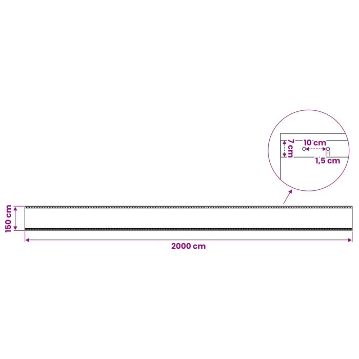 Împătură cu ochiuri 2 buc. Verde 1,5 x 20 m 260 gsm PE WALTI