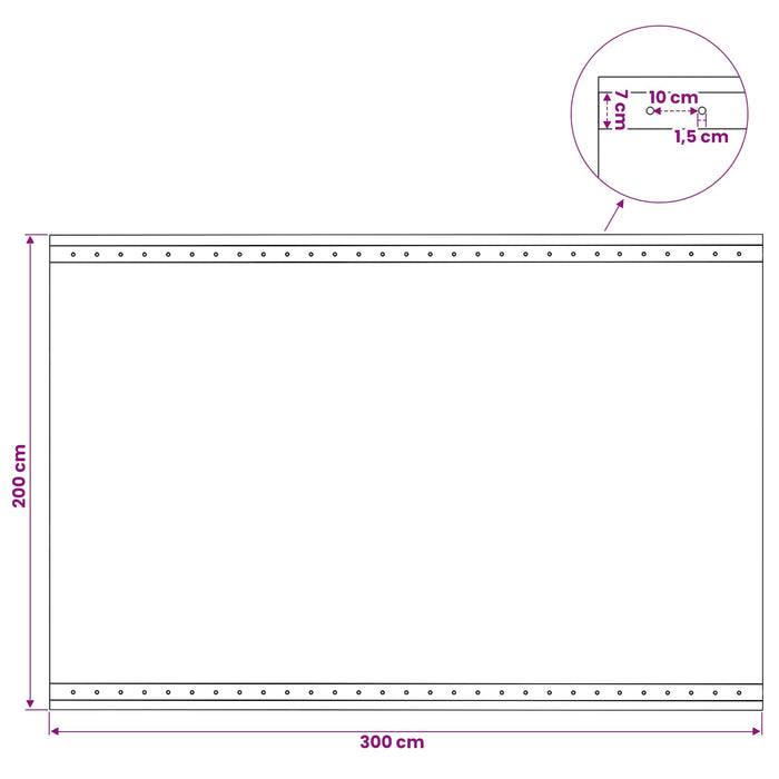 Împătură cu ochiuri 2 buc. Verde 2 x 3 m 260 gsm PE WALTI
