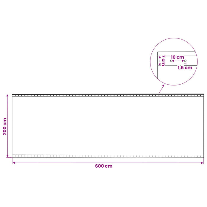 Împătură cu ochiuri 2 buc. Verde 2 x 6 m 260 gsm PE WALTI