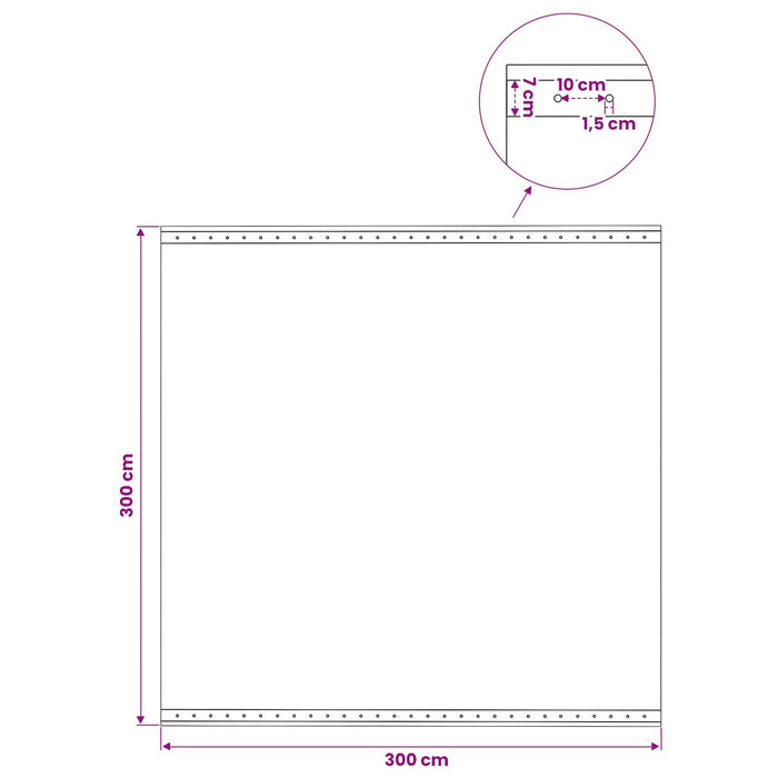 Împătură cu ochiuri 2 buc. Verde 3 x 3 m 260 gsm PE WALTI