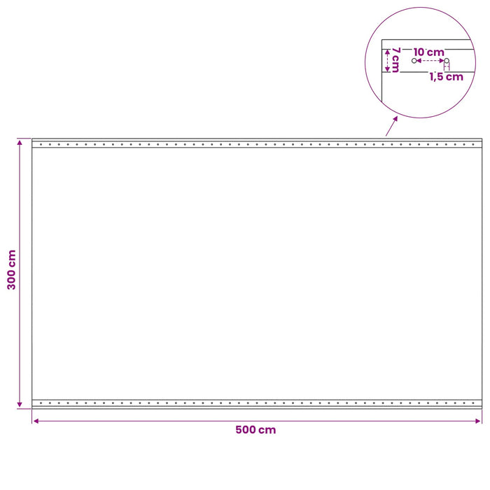 Împătură cu ochiuri 2 buc. Verde 3 x 5 m 260 gsm PE - WALTI WALTI