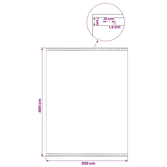 Împătură cu ochiuri 2 buc. Verde 4 x 3 m 260 gsm PE WALTI