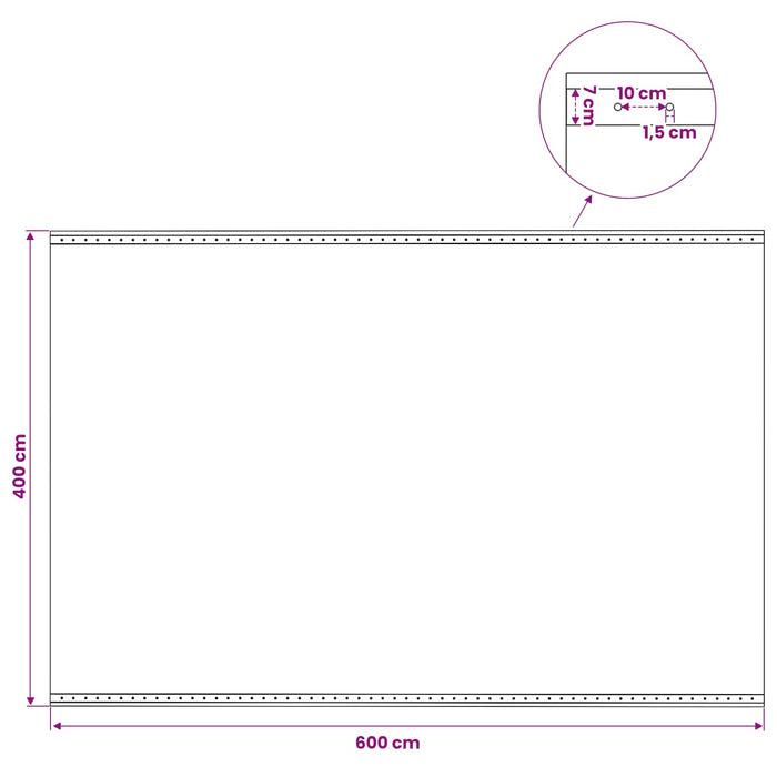 Împătură cu ochiuri 2 buc. Verde 4 x 6 m 260 gsm PE WALTI