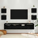 Dulap TV montat pe perete 4 pcs Stejar Negru 30,5 x 30 x 30 cm - WALTI WALTI