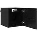 Dulap TV montat pe perete 4 pcs Stejar Negru 30,5 x 30 x 30 cm - WALTI WALTI