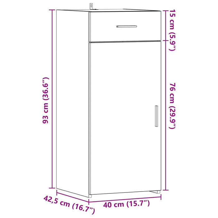 Dulap de depozitare Lemn vechi 40 x 42,5 x 93 cm Lemn prelucrat - WALTI WALTI