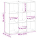 Bibliotecă Stejar Negru 102 x 32 x 102 cm - WALTI WALTI