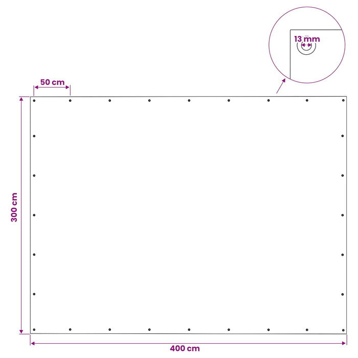 Împătură cu ochiuri Verde 3 x 4 m 140 gsm PE WALTI