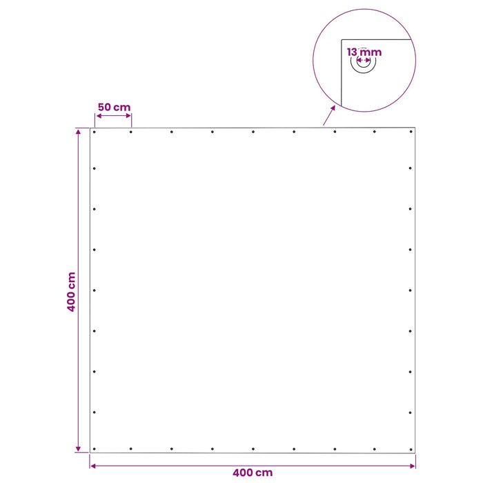 Împătură cu ochiuri Verde 4 x 4 m 140 gsm PE WALTI