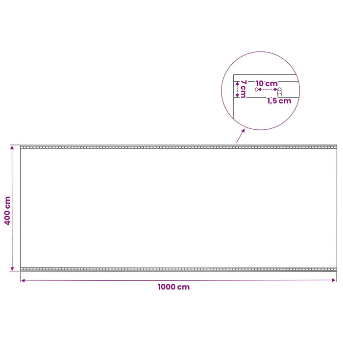 Împătură cu ochiuri Verde 4 x 10 m 260 gsm PE WALTI