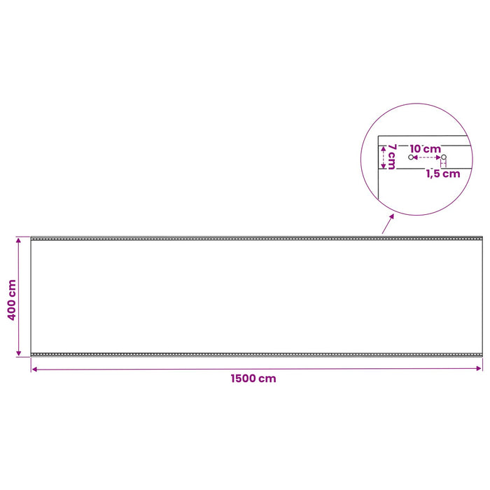 Împătură cu ochiuri Verde 4 x 15 m 260 gsm PE WALTI