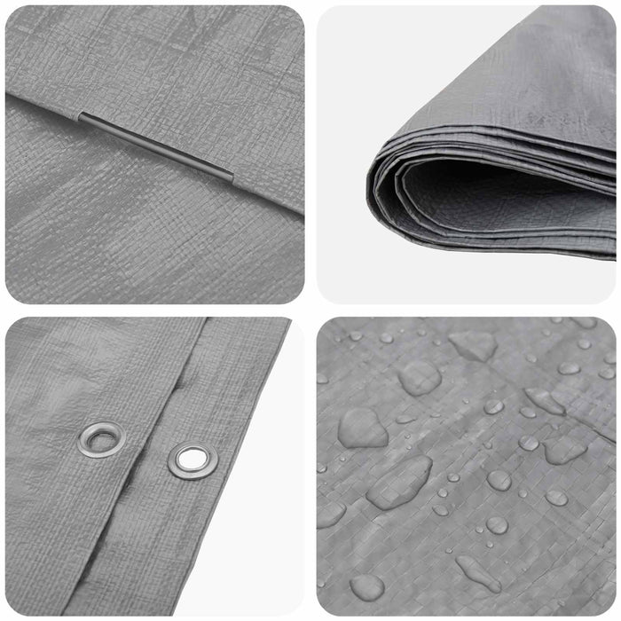 Împătură cu ochiuri Gri deschis 3 x 6 m 90 gsm PE - WALTI WALTI