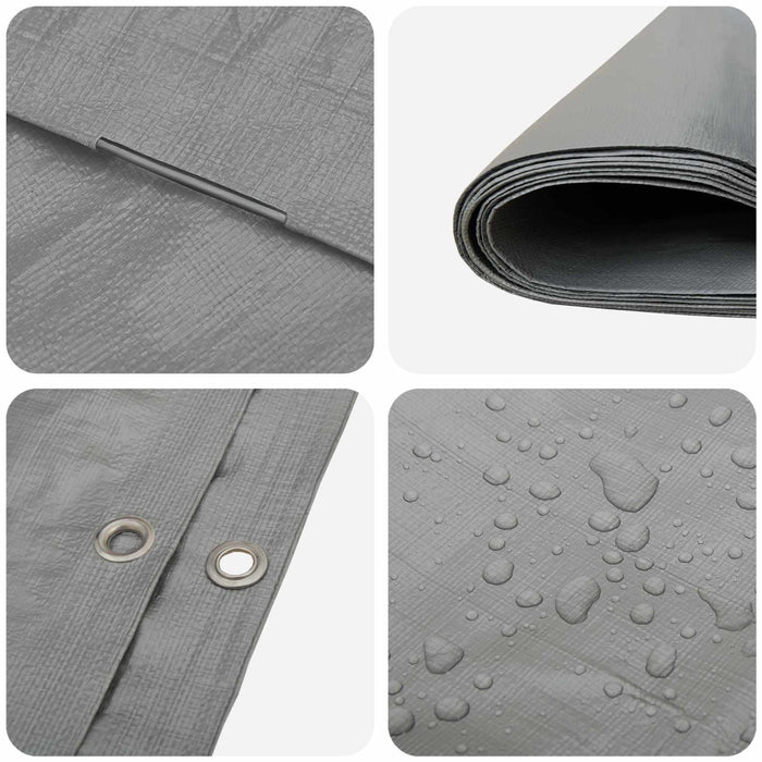 Împătură cu ochiuri Gri deschis 3 x 4 m 260 gsm PE - WALTI WALTI