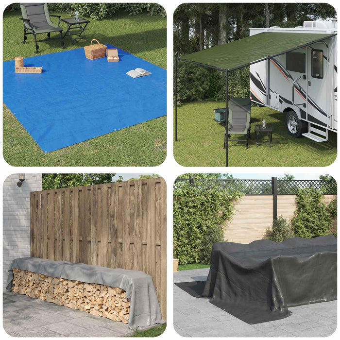 Împătură cu ochiuri Verde 3 x 5 m 90 gsm PE - WALTI WALTI