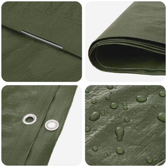 Împătură cu ochiuri Verde 8 x 8 m 90 gsm PE - WALTI WALTI