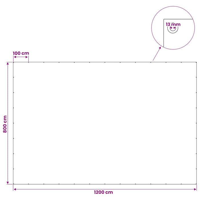 Împătură cu ochiuri Verde 8 x 12 m 180 gsm PE - WALTI WALTI