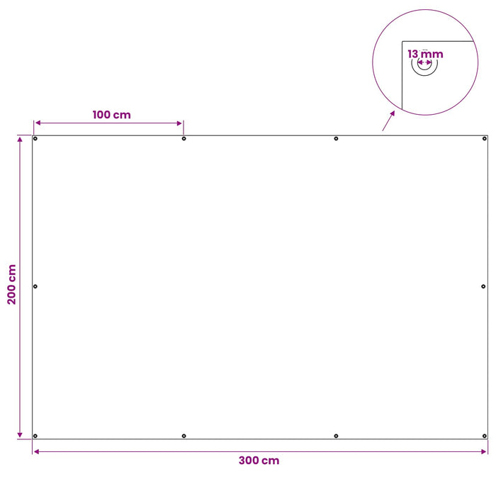 Împătură cu ochiuri Verde 2 x 3 m 260 gsm PE - WALTI WALTI