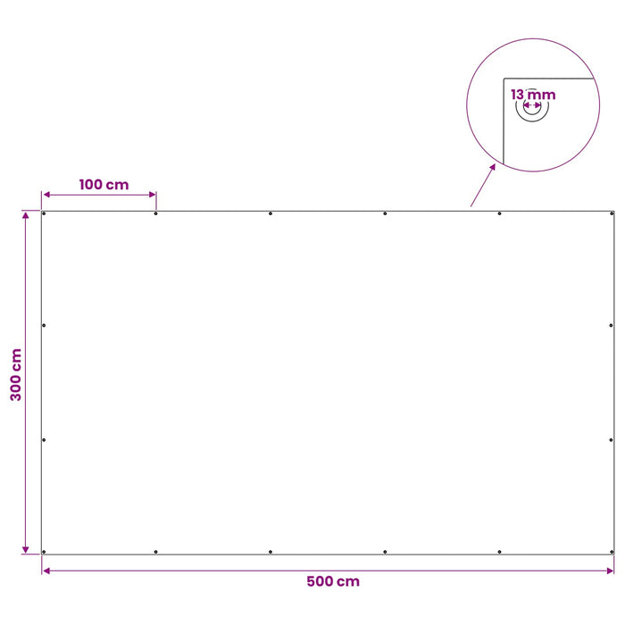 Împătură cu ochiuri Verde 3 x 5 m 260 gsm PE - WALTI WALTI