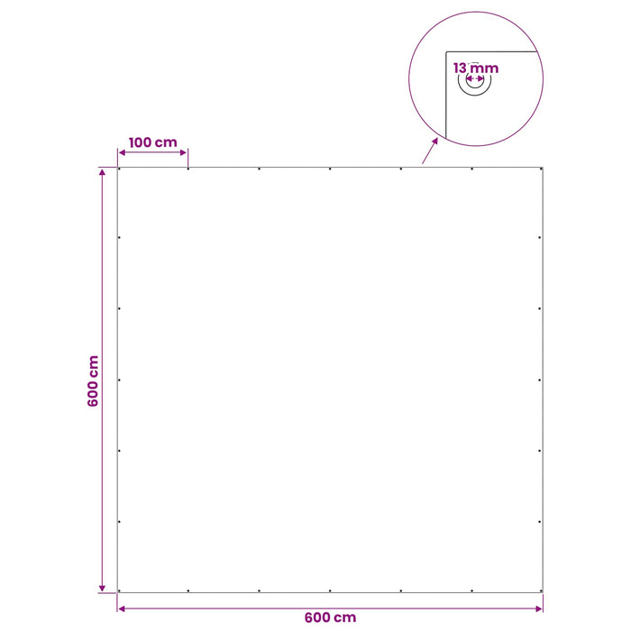 Împătură cu ochiuri Alb 6 x 6 m 90 gsm PE - WALTI WALTI