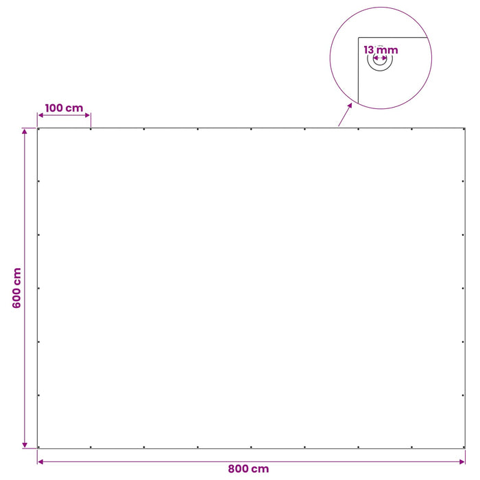 Împătură cu ochiuri Alb 6 x 8 m 90 gsm PE - WALTI WALTI