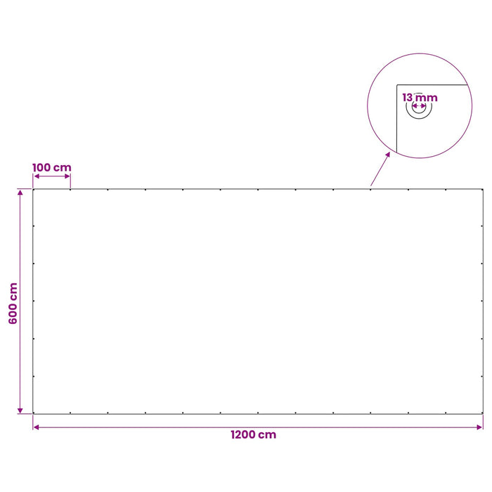 Împătură cu ochiuri Alb 6 x 12 m 260 gsm PE - WALTI WALTI