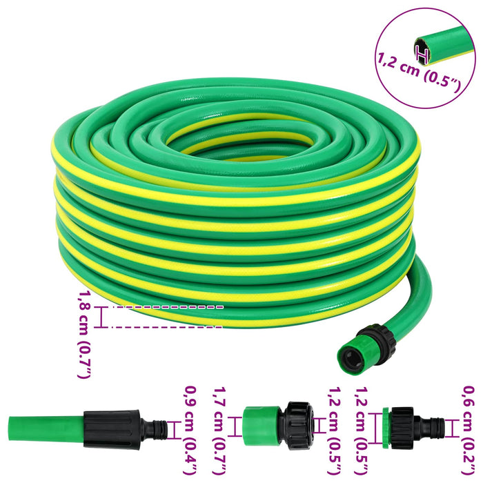Hidrant de grădină 5-straturi Verde și galben 1 / 2'' 10 m PVC - WALTI WALTI