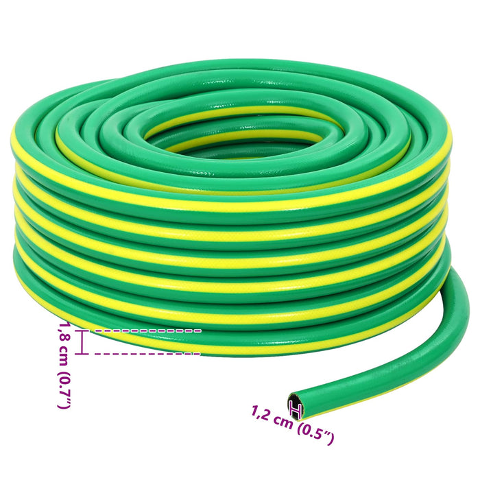 Hidrant de grădină 5-straturi Verde și galben 1 / 2'' 100 m PVC - WALTI WALTI
