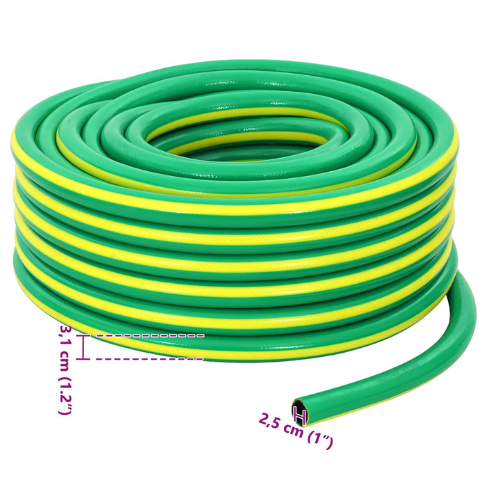 Hidrant de grădină 5-straturi Verde și galben 1" 20 m PVC - WALTI WALTI