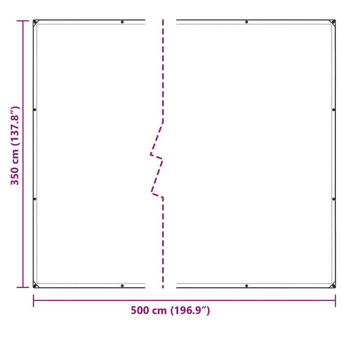 Prelată 350 gsm Transparent 5 × 3,5 m PVC WALTI