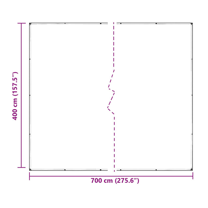 Prelată 350 gsm Transparent 7 x 4 m PVC WALTI