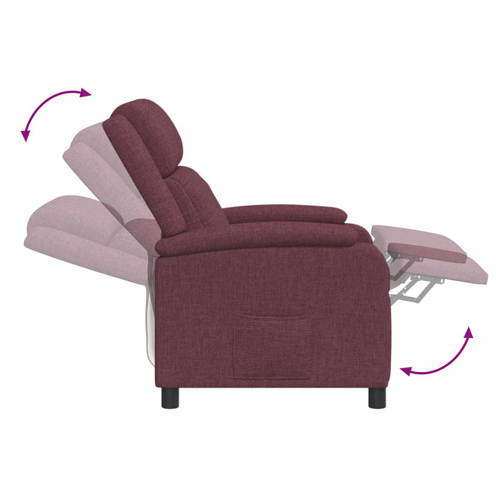 Reclinabil cu masaj Violet Țesătură WALTI