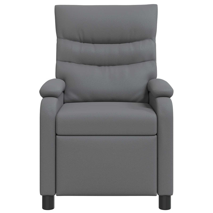Fotoliu reclinabil Gri Piele artificială WALTI